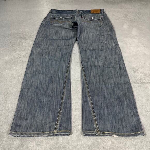 Levi’s 514 Slim Straight Jeans Medium Wash Flap Pocket - Size: 36x32 - Picture 7 of 9